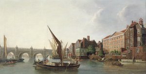 Utsikt over Old Westminster Bridge, London